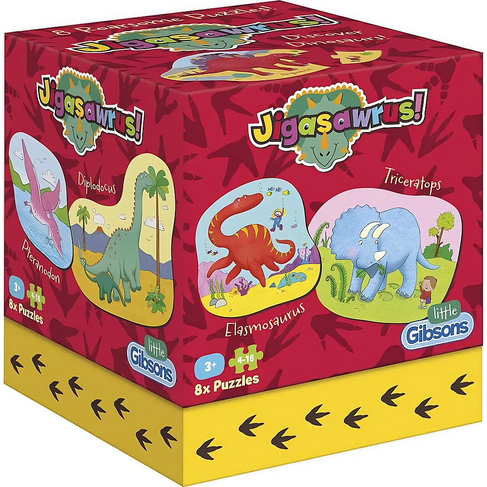 Gibsons Puzzle 8in1 Dinosaurier 4-16