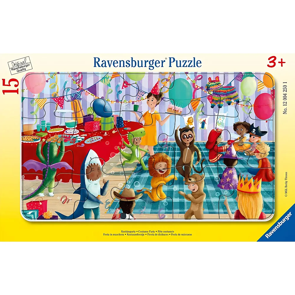 Ravensburger Puzzle Kost�mparty - 15 Teile - Rahmenpuzzle