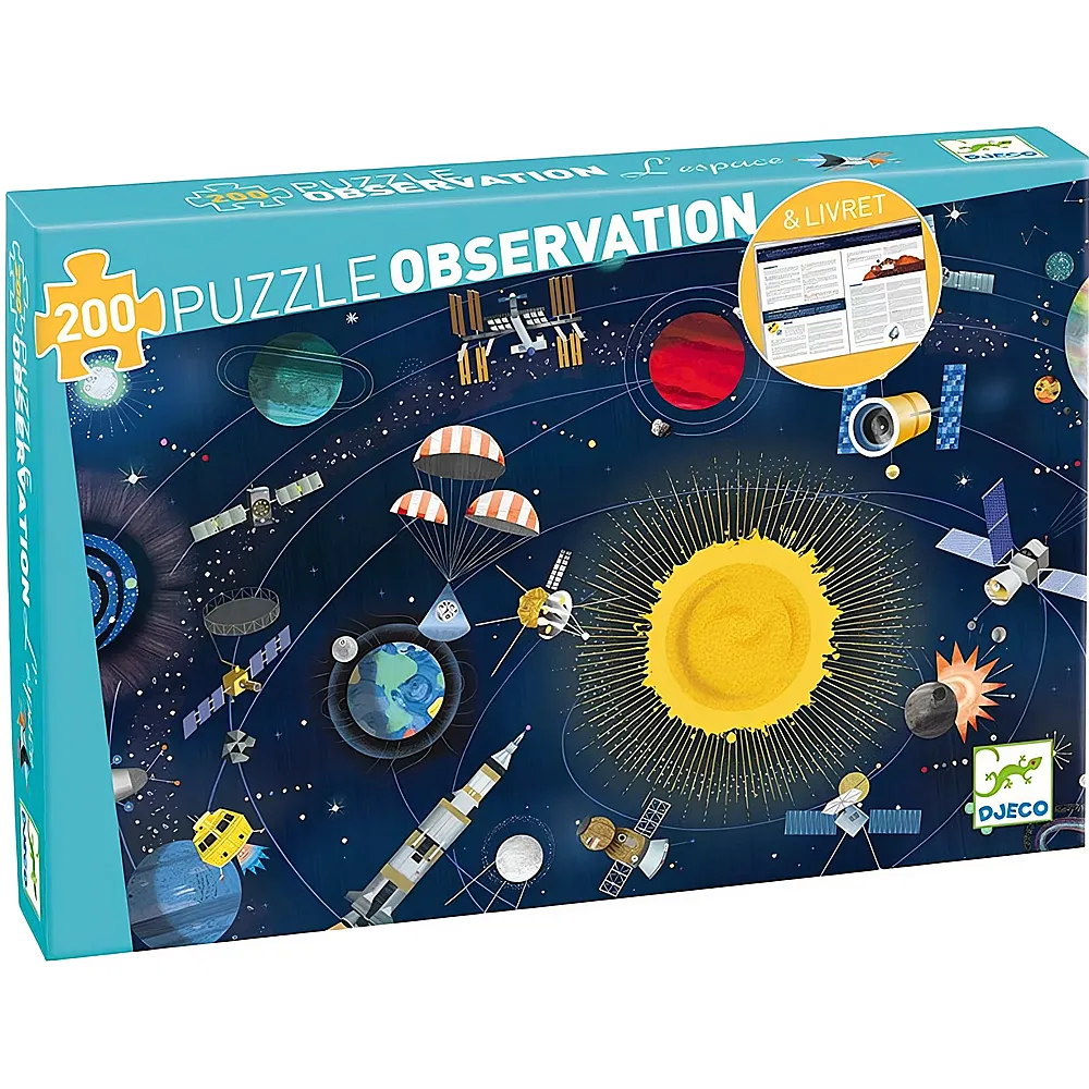 Djeco Puzzle Observation Weltraum 200Teile