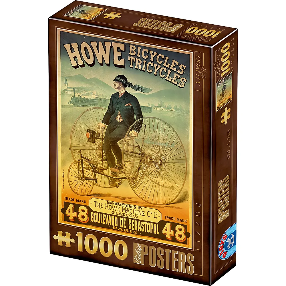 DToys Puzzle Vintage Posters: Howe Tricyles - 1000 Teile