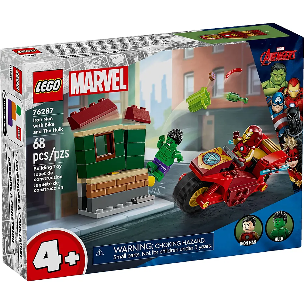 LEGO Marvel Super Heroes Avengers Iron Man mit Bike und der Hulk 76287