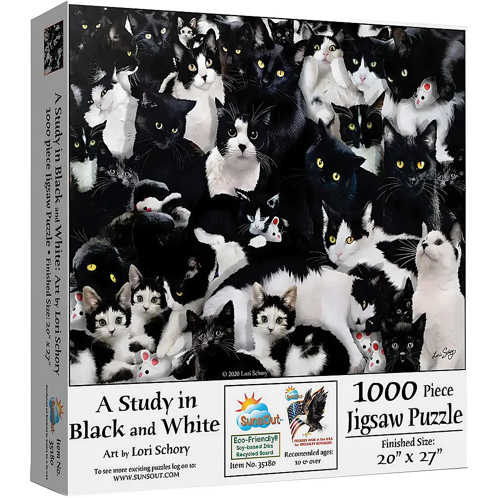 SunsOut Puzzle Lori Schory A Study in Black and White - 1000 Teile