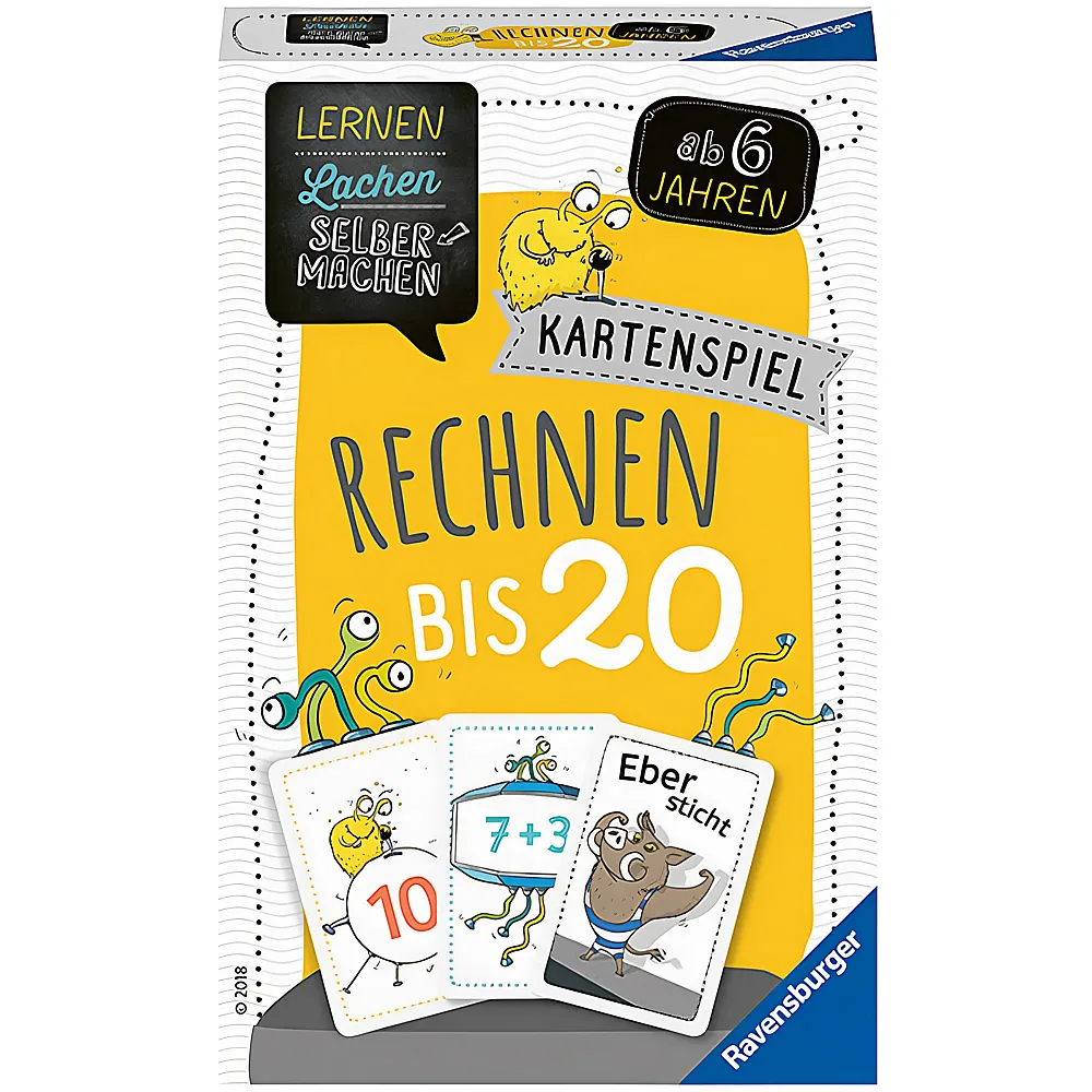 Ravensburger Lernen Lachen Selbermachen Kartenspiel Rechnen bis 20