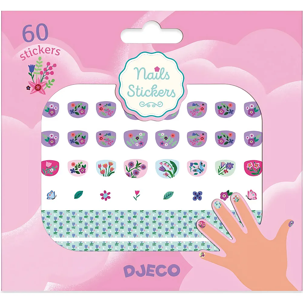 Djeco Nagelsticker Kleine Blume - 60 Teile