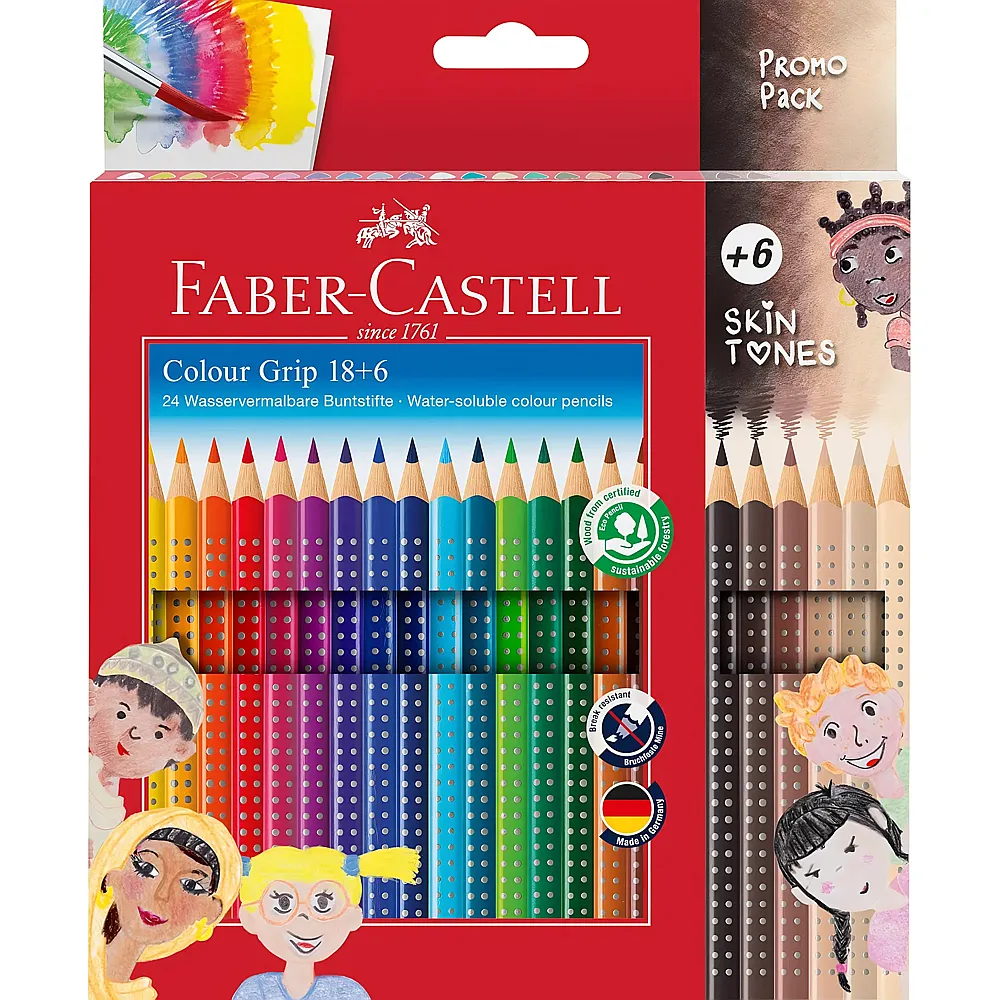 Faber-Castell Buntstifte Set Colour Grip 24Teile