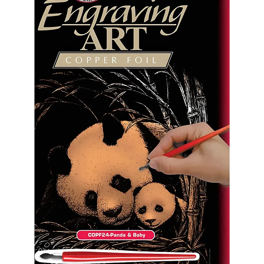Royal & Langnickel R&l Gravures D'art Std Cuivre Maman Panda & Son Petit 21.3x2