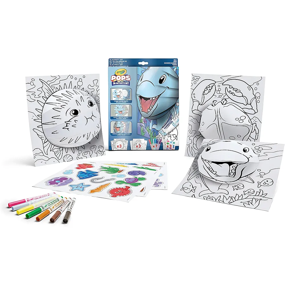 Crayola Pops - Ausmalen und Erstellen von 3D-Bildern - Malsets