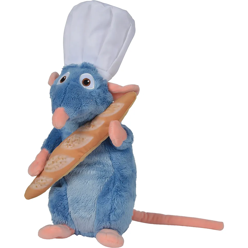 meinspielzeug - Simba Pl�sch Remy mit Baguette - 25 cm Ratatouille | Lizenzfiguren Pl�sch