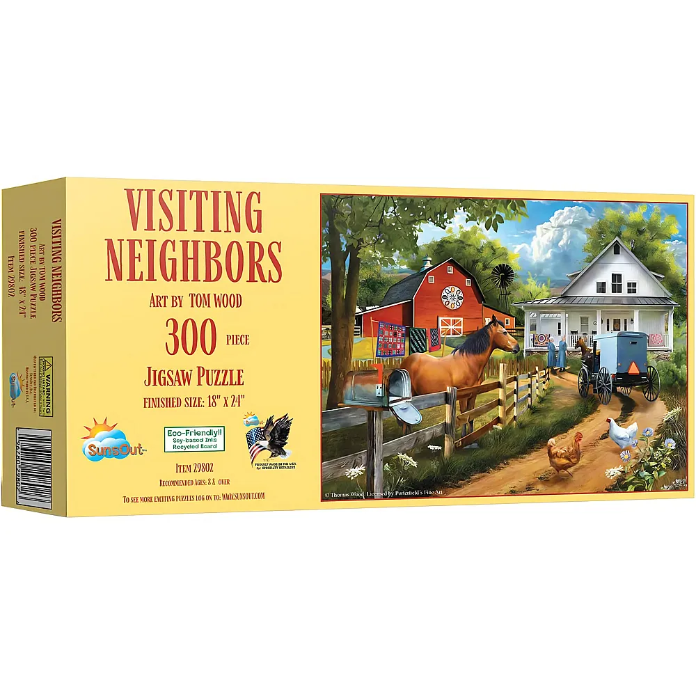 SunsOut Puzzle Visiting Neighbors - 300 Teile