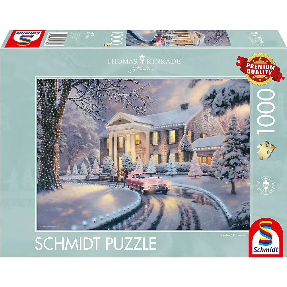 Schmidt Puzzle Thomas Kinkade Graceland Christmas 1000Teile