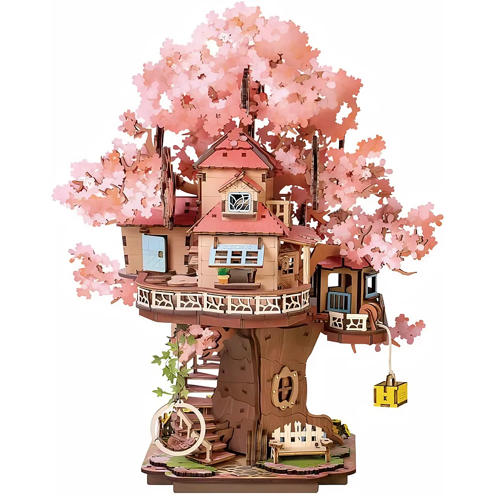 meinspielzeug - Robotime Rolife Sakura Tree House - 535 Teile | 3D Puzzle