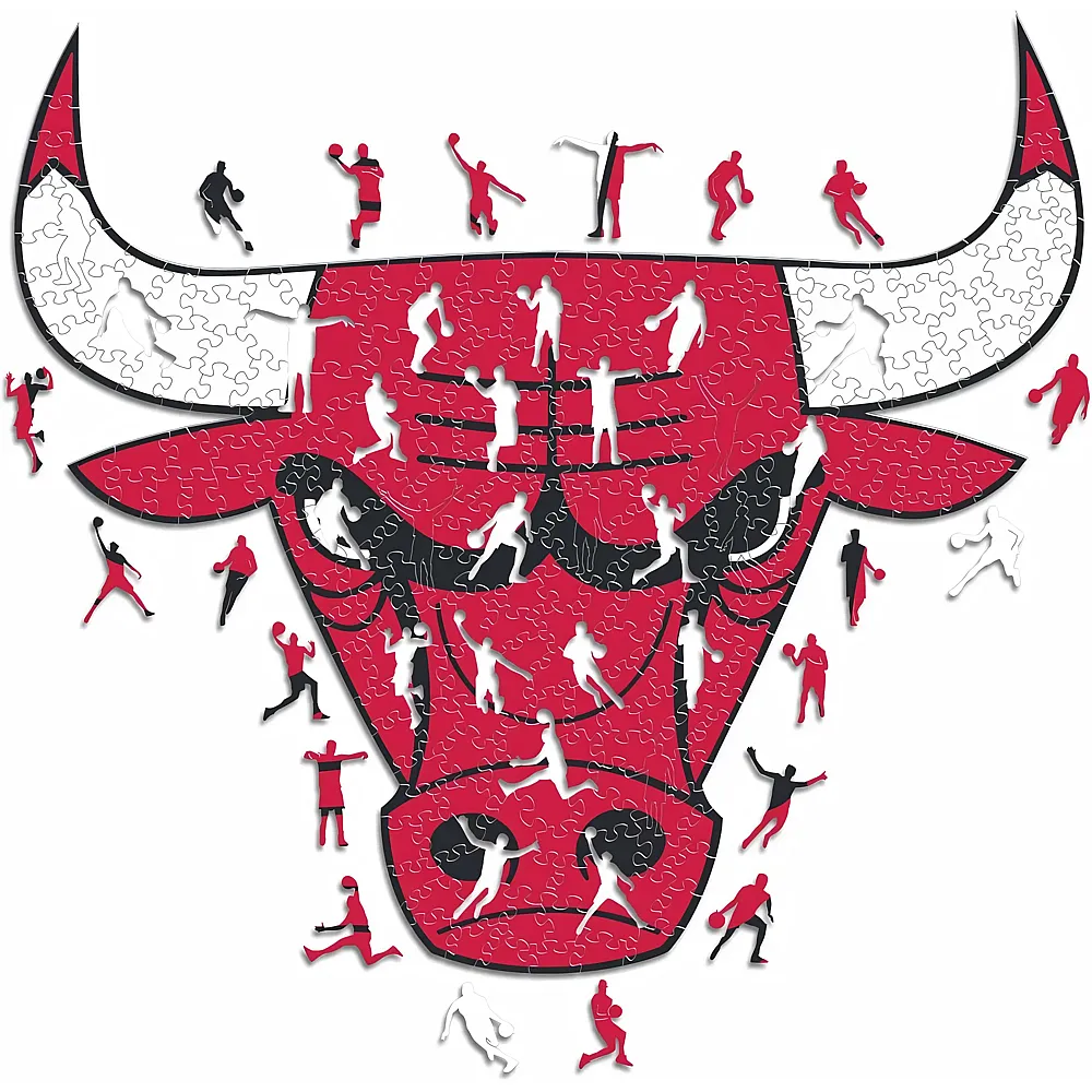 meinspielzeug - Iconic Puzzle NBA Chicago Bulls Logo 500Teile | Holzpuzzle