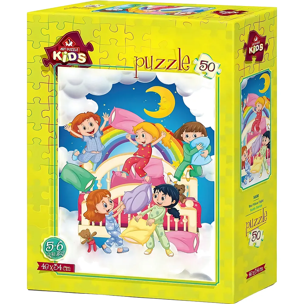 Art Puzzle Kids Kissenschlacht - 50 Teile