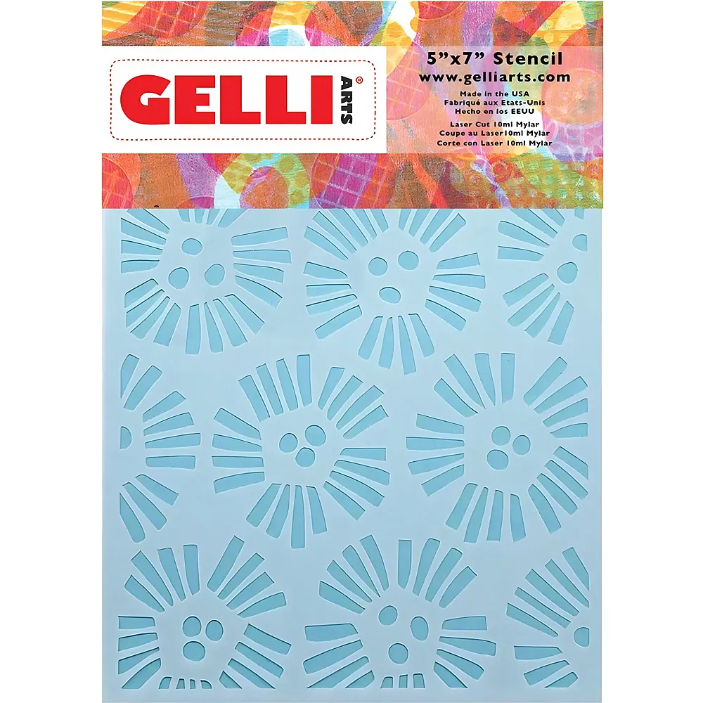 Gelli Arts Gelli Plate - Motiv-schablonen Abstract Flowers 12.7 X 17.8c - Suche