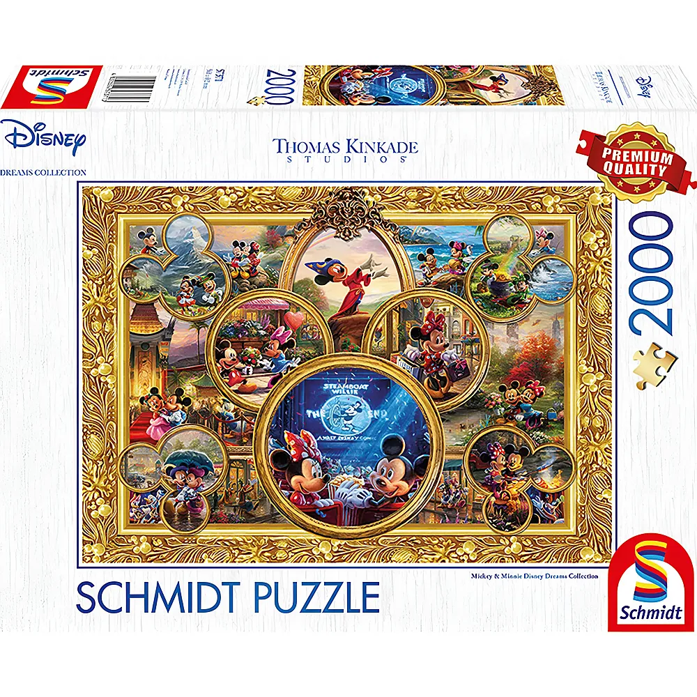 Schmidt Puzzle Thomas Kinkade Disney Mickey & Minnie Dream Collage II 2000Teile