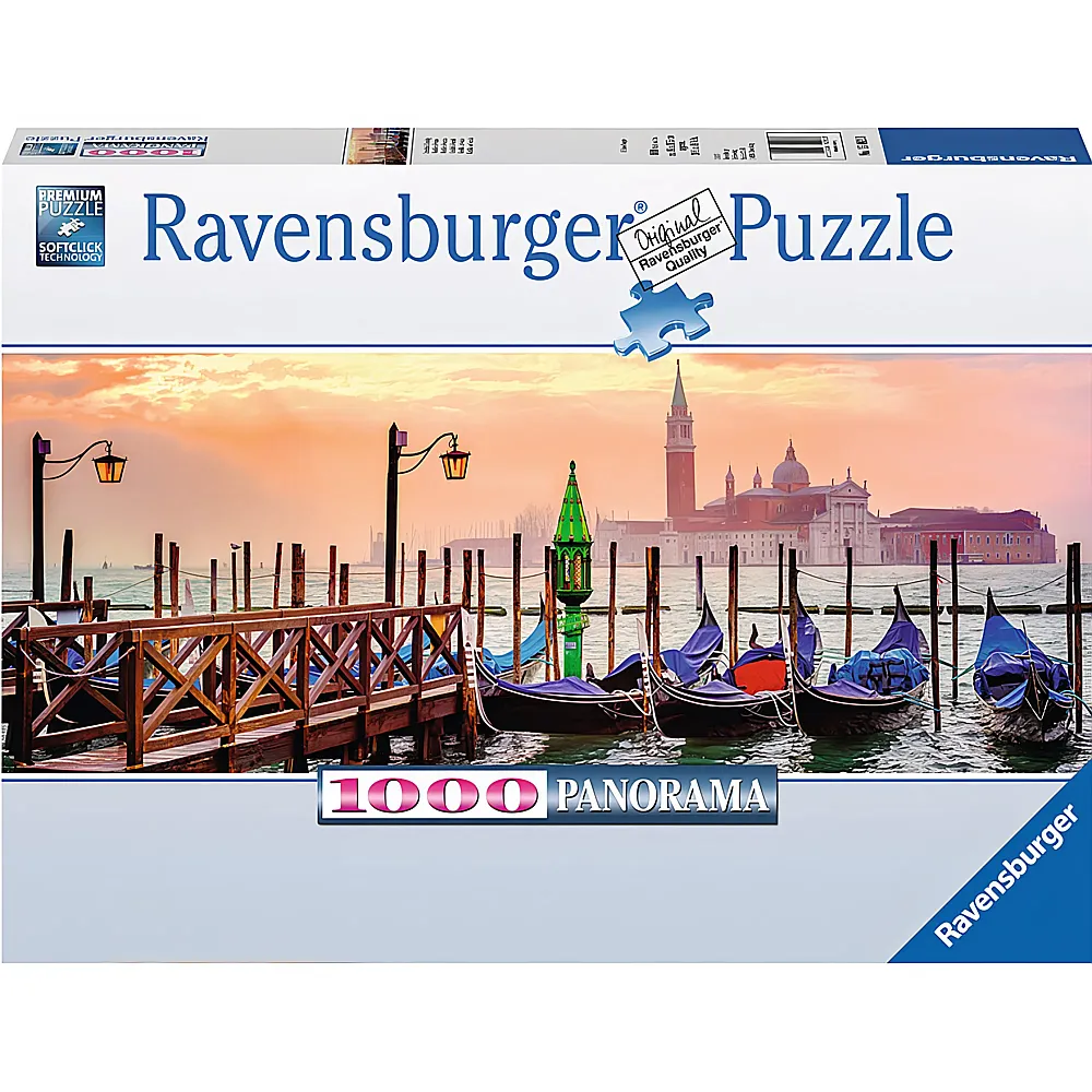 Ravensburger Puzzle Panorama Gondeln in Venedig 1000Teile