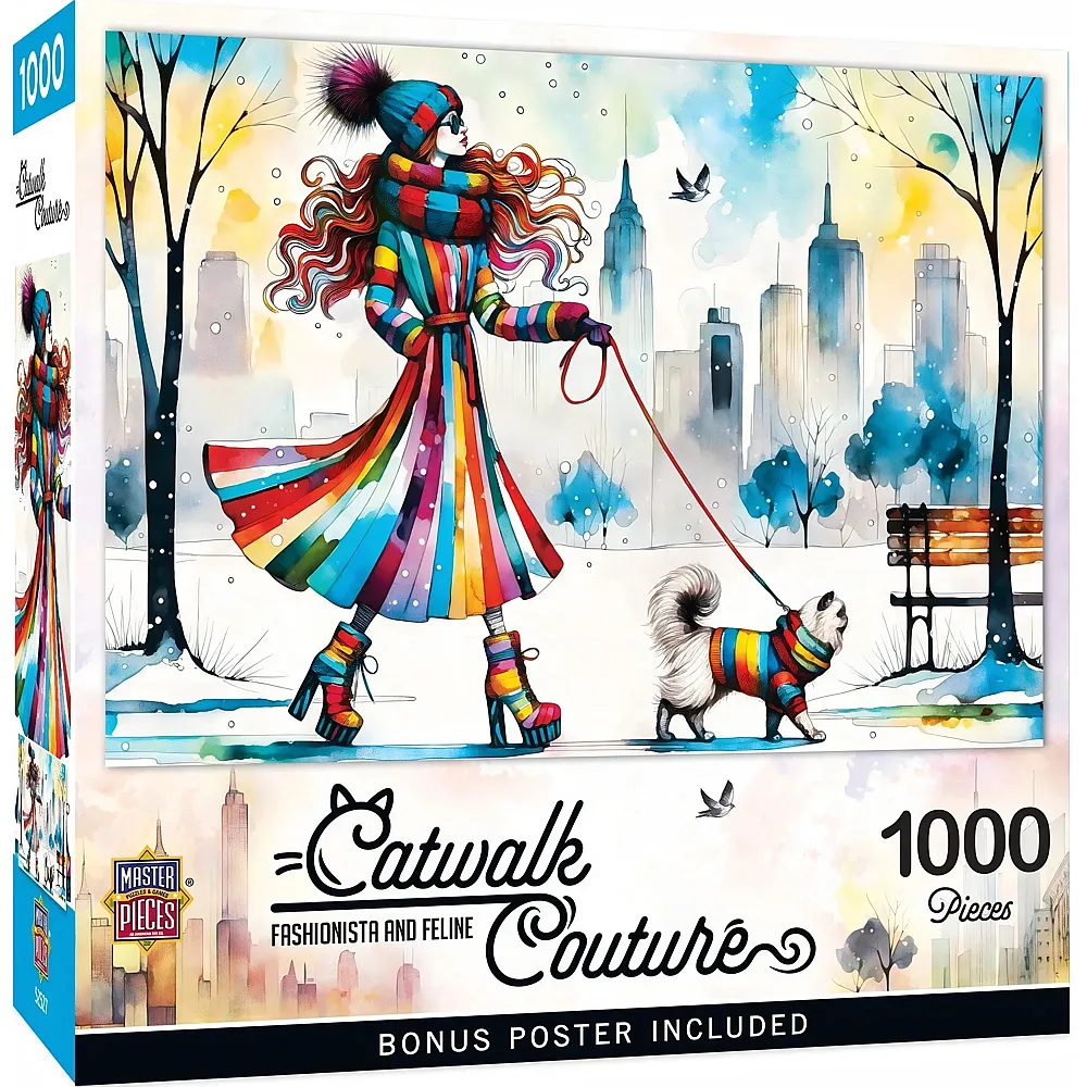 Master Pieces Puzzle Catwalk Couture Fashionista und Samtpfote - 1000 Teile