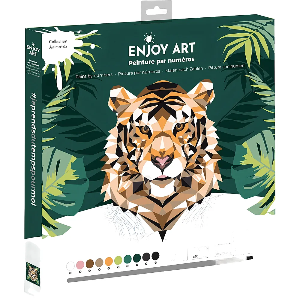OZ International Enjoy Art Peinture N� 30x30cm Tigre