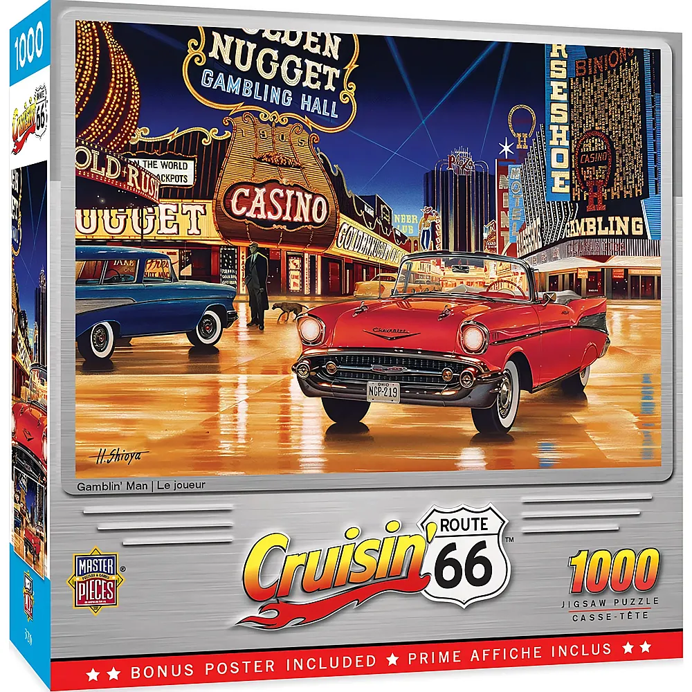Master Pieces Puzzle Cruisin Route 66 Gamblin' Man - 1000 Teile