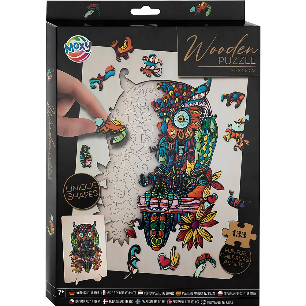 Grafix Holzpuzzle Moxy Eule 133 Teile FSC