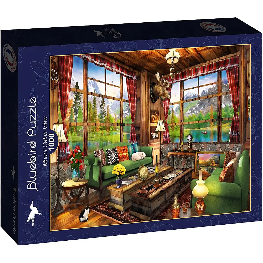 Bluebird Puzzle Dominic Davison Mount Cabin View 1000Teile
