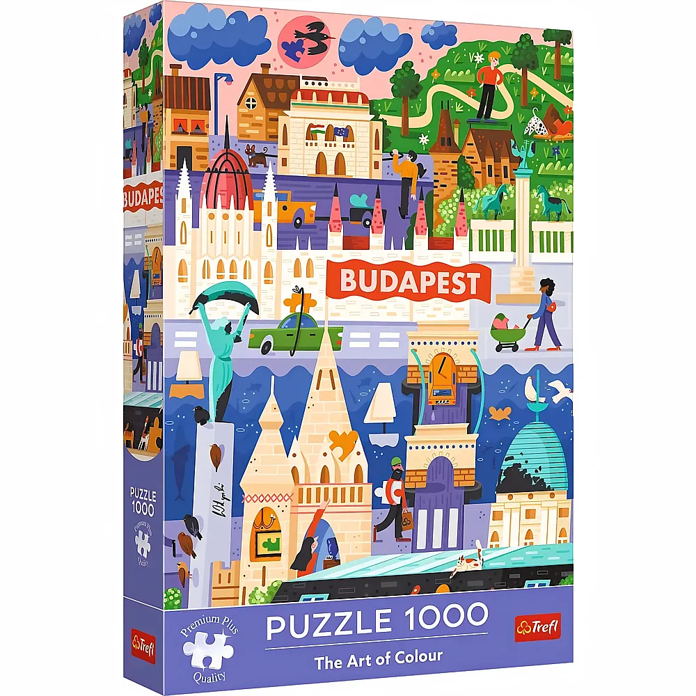 Trefl Puzzle Die Kunst der Farbe  Budapest, Ungarn - 1000 Teile