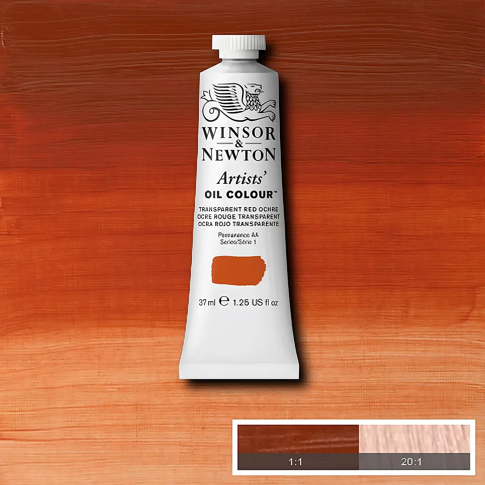 Winsor & Newton W&n Artists' lfarbe 37ml Tube Roter Ocker Transparent - Marques