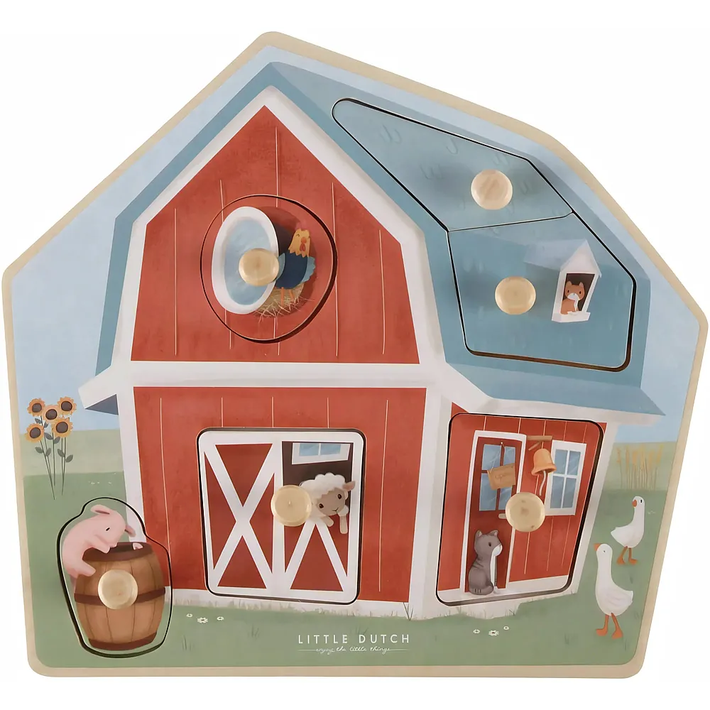 Little Dutch Holzpuzzle Little Farm FSC