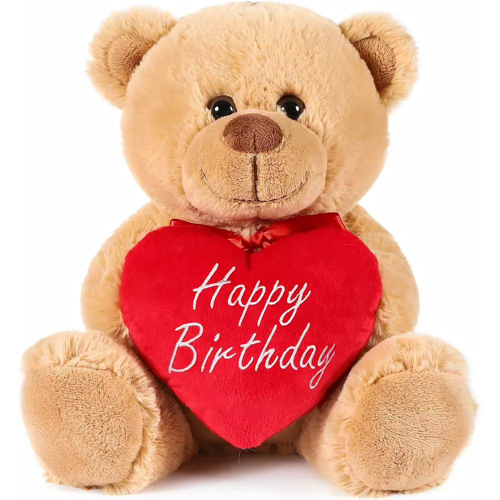 Brubaker Teddy mit Herz - Happy Birthday - 25 cm - B�ren Pl�sch