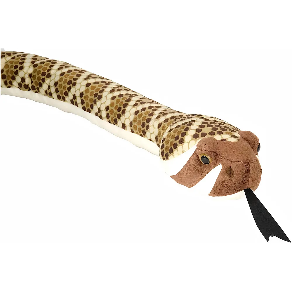 meinspielzeug - Wild Republic Snake Western Diamondback mit grossem Kopf Plush, Riesen-Kuscheltier, 180 cm, Baby Shower Geschenk, Stofftier XXL
