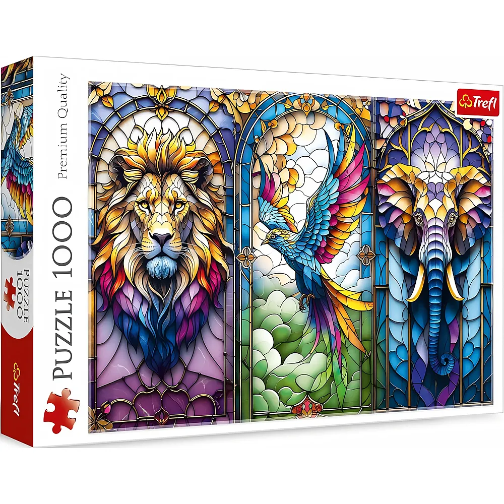 Trefl Puzzle Glasmalerei: Tiere - 1000 Teile