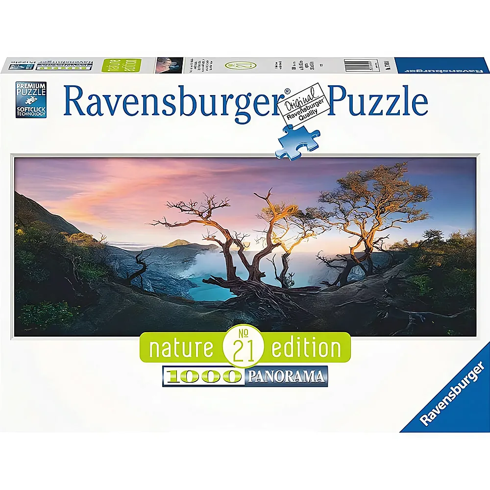 Ravensburger Puzzle Nature Edition Panorama Schwefelsure See am Mount Ijen, Java 1000Teile