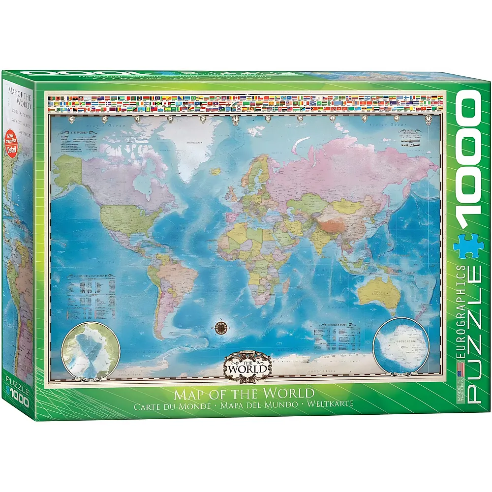 Eurographics Puzzle Map of the World - 1000 Teile | Puzzle 1000 Teile