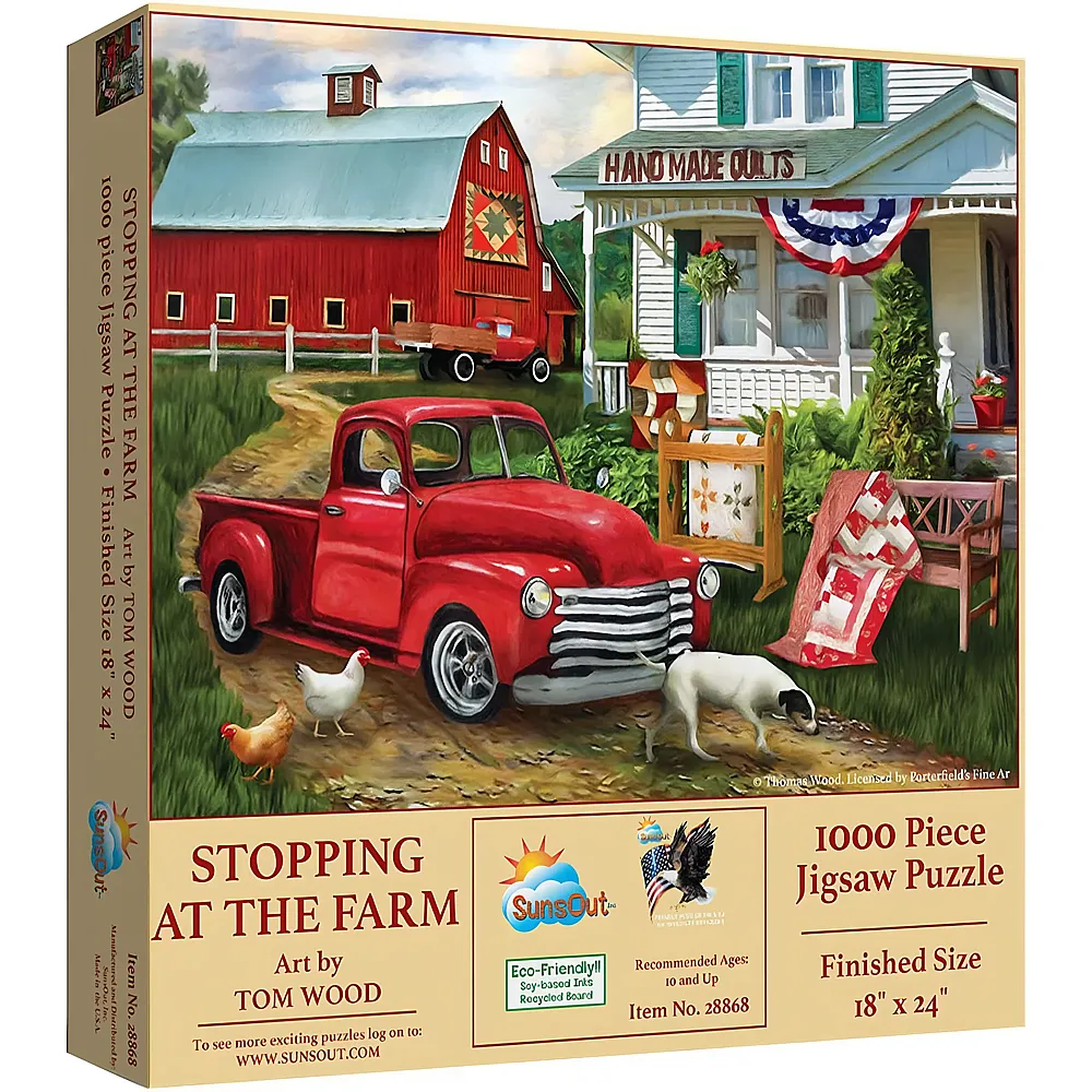 SunsOut Puzzle Tom Wood Stopping at the Farm - 500 Teile