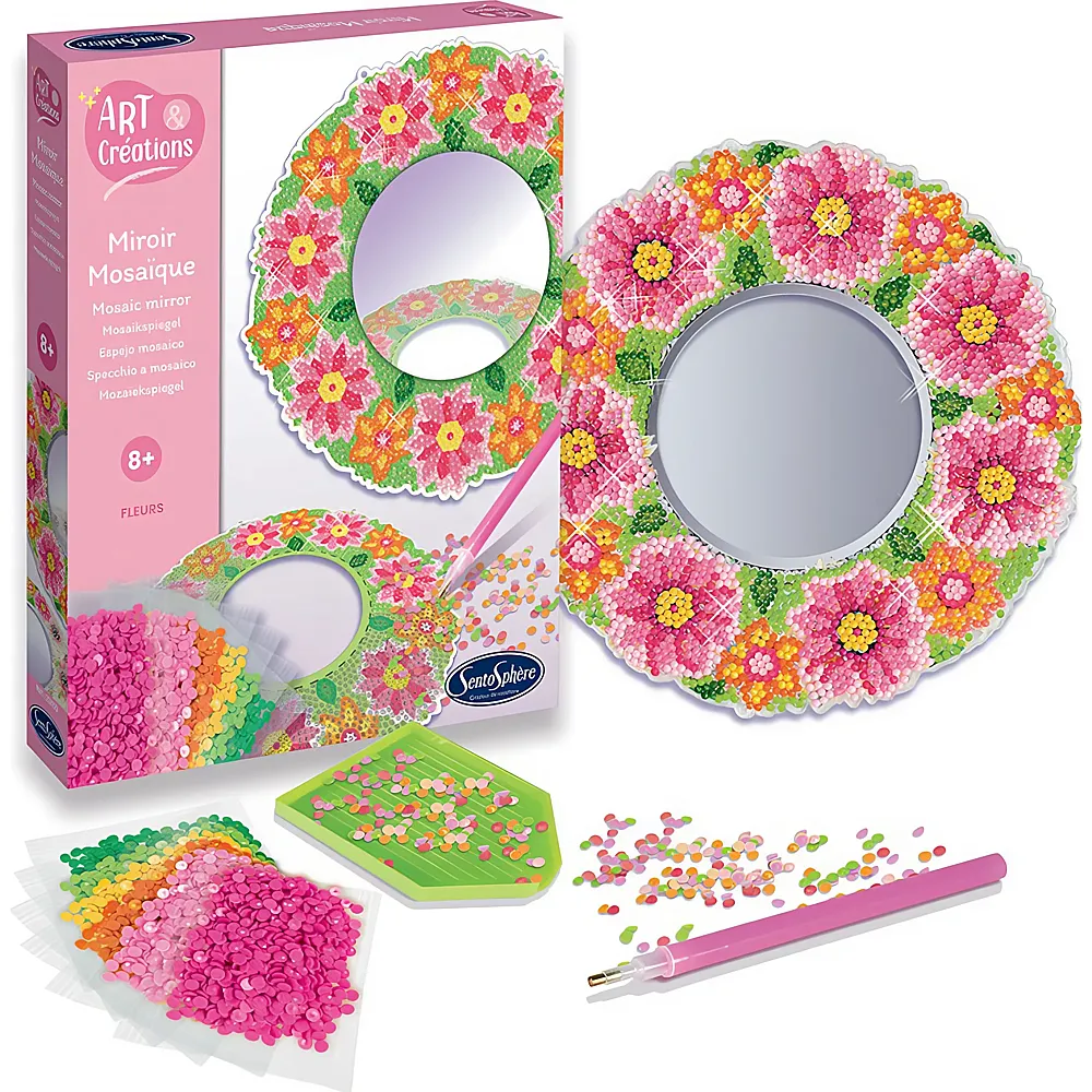 Sentosphere Art & Cr�ations Mosaikspiegel Blumen