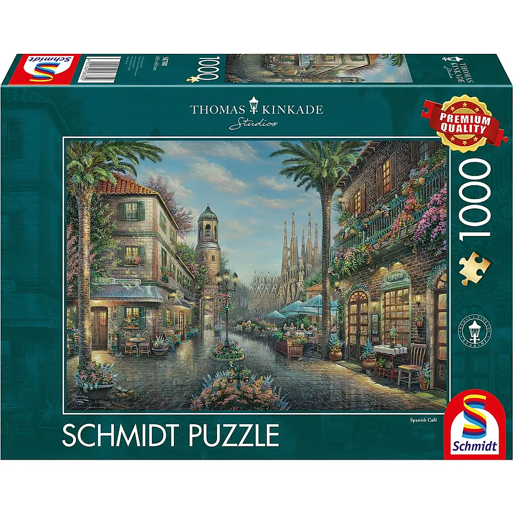 Schmidt Puzzle Thomas Kinkade Spanisches Strassencaf 1000Teile