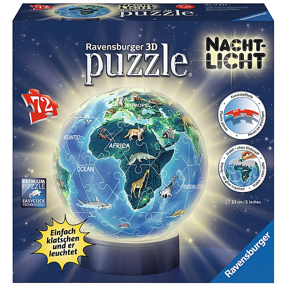 Ravensburger Puzzleball Erde im Nachtdesign 72Teile
