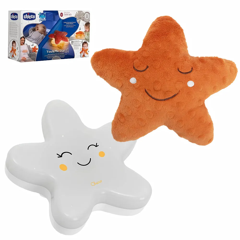 Chicco Entwicklungsf�rdernde Nachtbeleuchtung You&Me Star, Nachtlicht f�r Kinder, 20 Minuten Musik und Weisses Rauschen