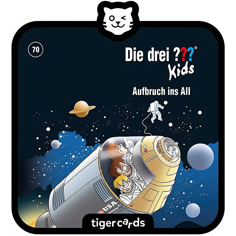 Tigermedia tigercard Die drei  Kids Folge 70: Aufbruch ins All DE | Hrbcher & Hrspiele