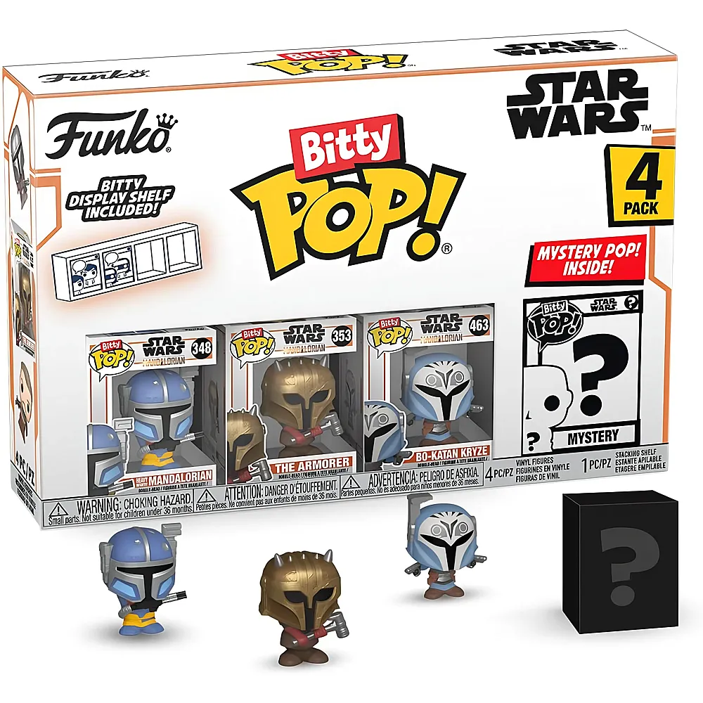 meinspielzeug - Funko Bitty Pop The Mandalorian, The Armorer, Bo-Katan Kryze und Mystery 4Teile Star Wars | Lizenzfiguren