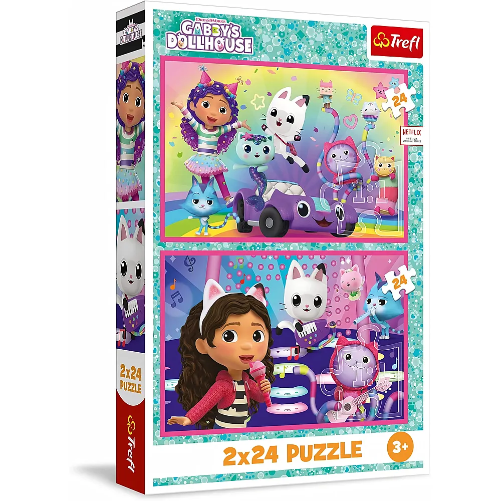 Trefl Puzzle Gabby's Dollhouse Spielen mit Gabby 24Teile