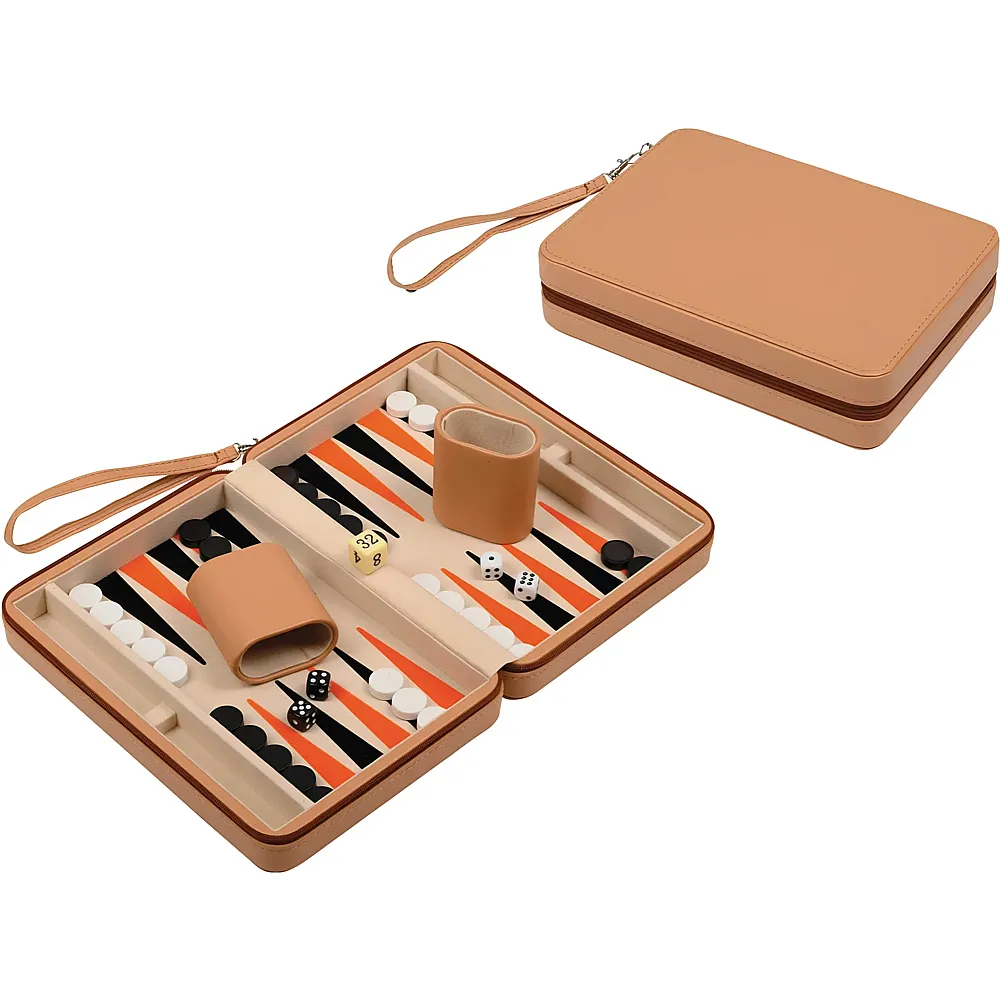 Philos Backgammon Leros, Reise, Kunstleder, magnetisch