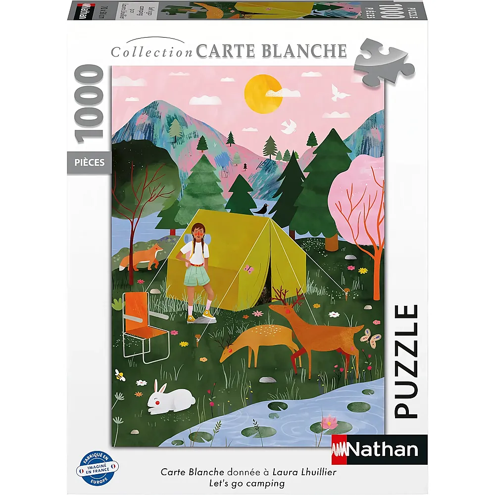 Nathan Puzzle Collection Carte Blanche Let's Go Camping - 1000 Teile