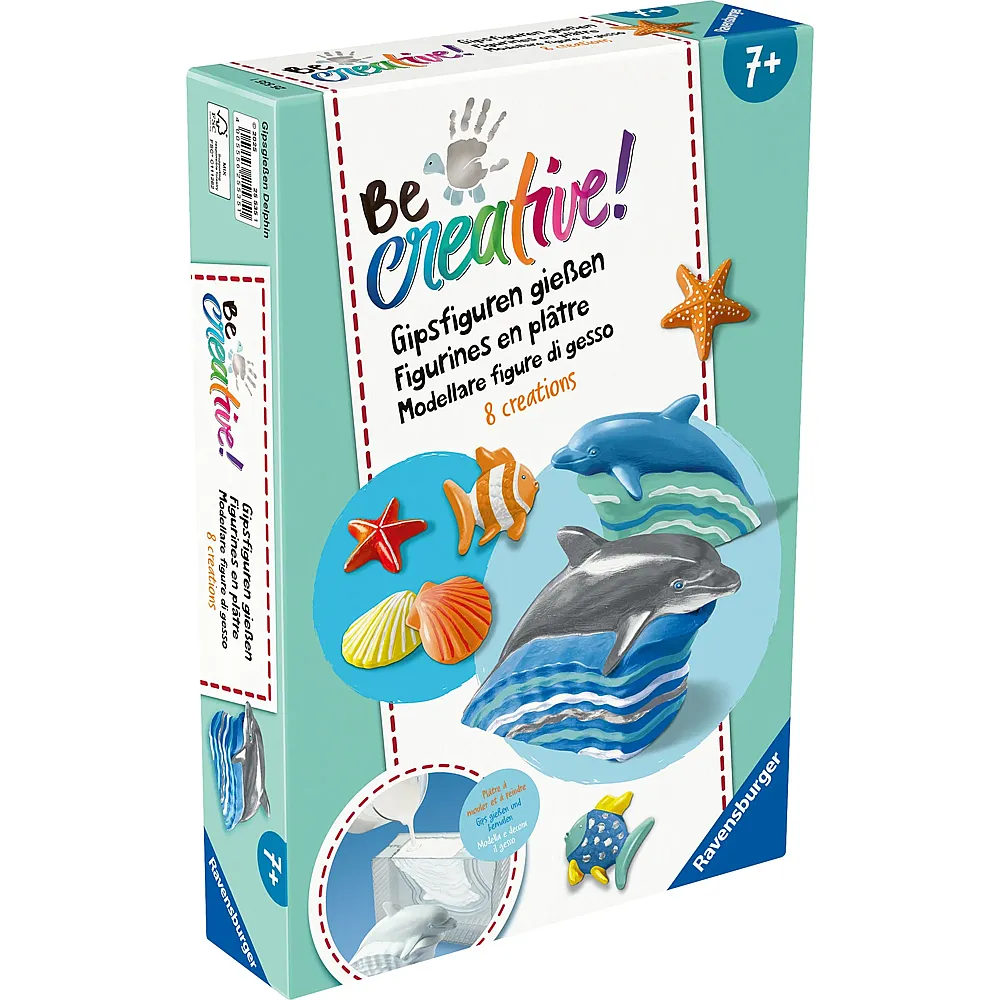 Ravensburger BeCreative Bastelset Gipsgiessen Delfine