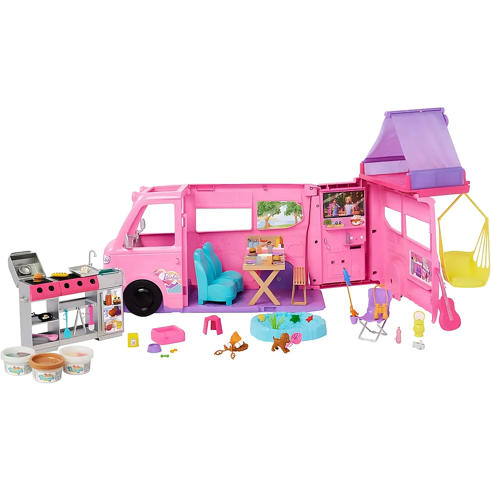 Barbie Fahrzeuge Super Abenteuer-Camper Spielset