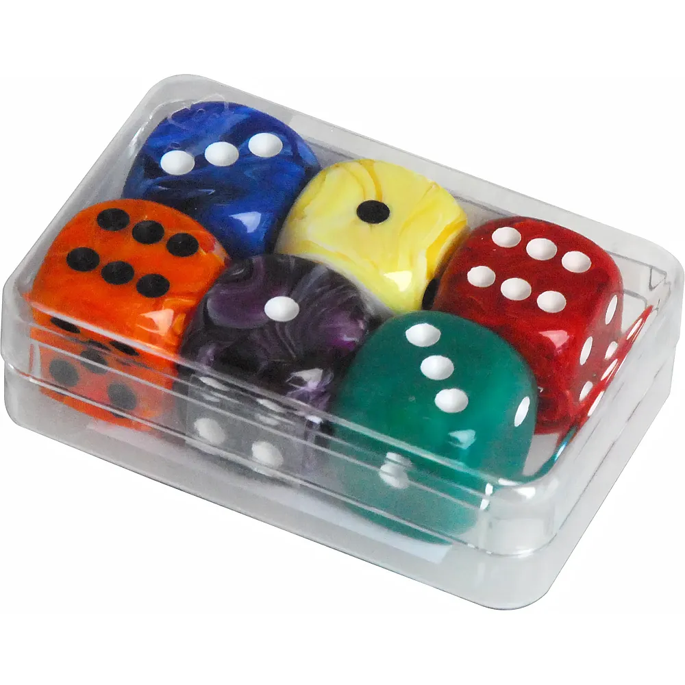 Weible W�rfel Marmor, 6 St�ck 16 mm, Acrylglas, Farben - Marques