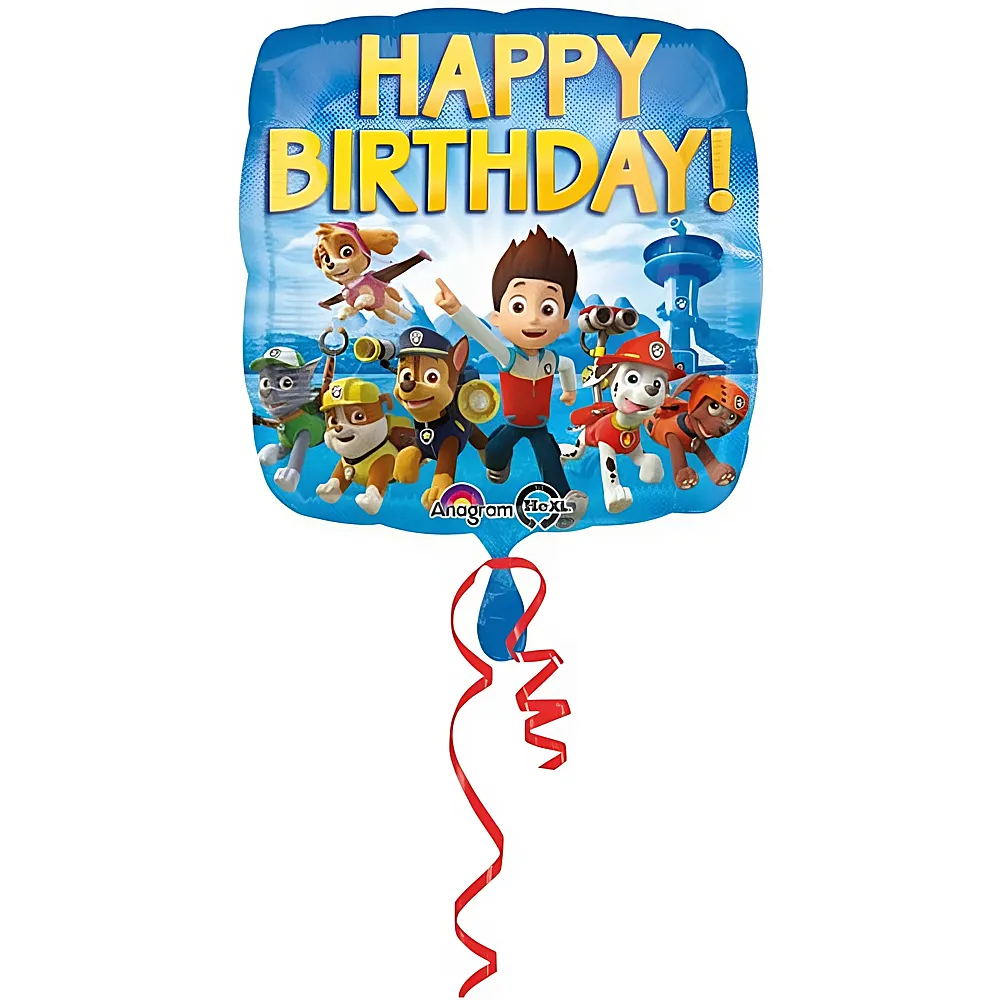 Amscan Paw Patrol Folienballon Happy Birthday | Kindergeburtstag