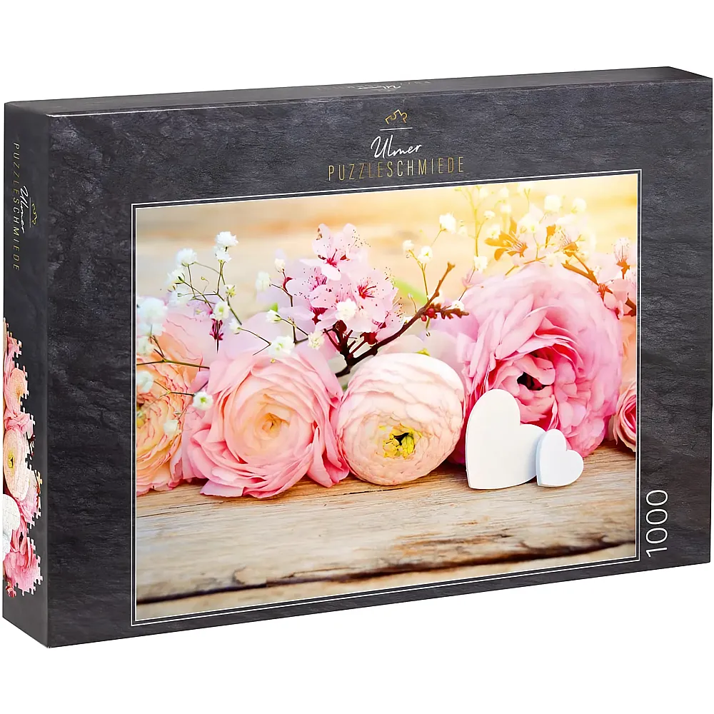 Ulmer Puzzleschmiede Fr�hlingsgr�e  Rosen und Kirschbl�ten - 1000 Teile