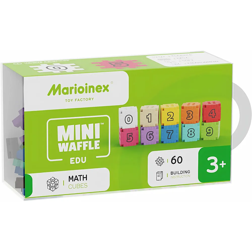 Marioinex Mini Waffle Math Cubes Zahlenw�rfel - 60 Teile