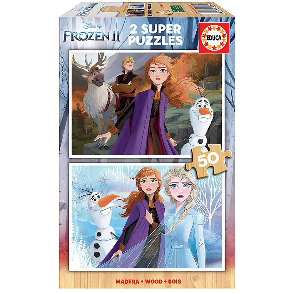 Educa Puzzle Disney Frozen 2 2x50
